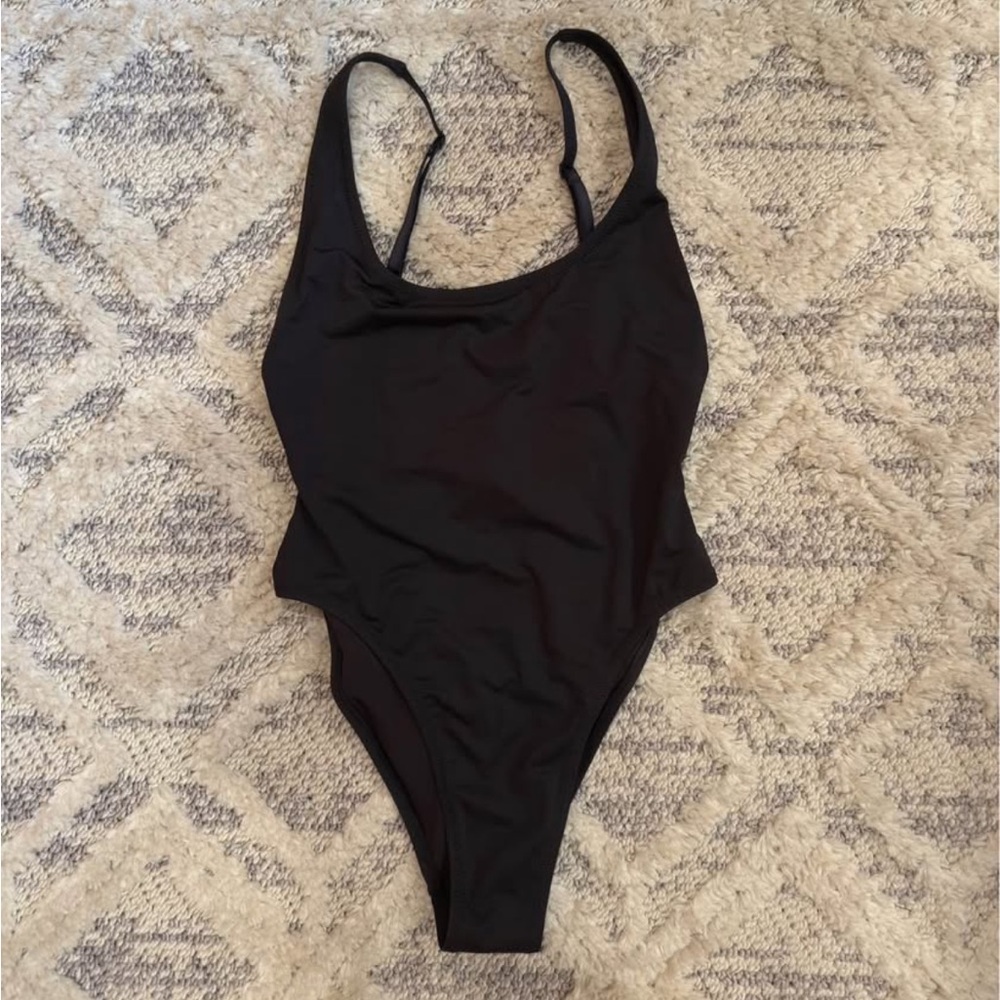 SKIMS Classic Black One-Piece Swimsuit